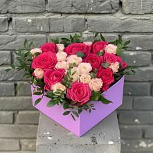 Цветочная композиция из Розы в коробке в Кантемировке