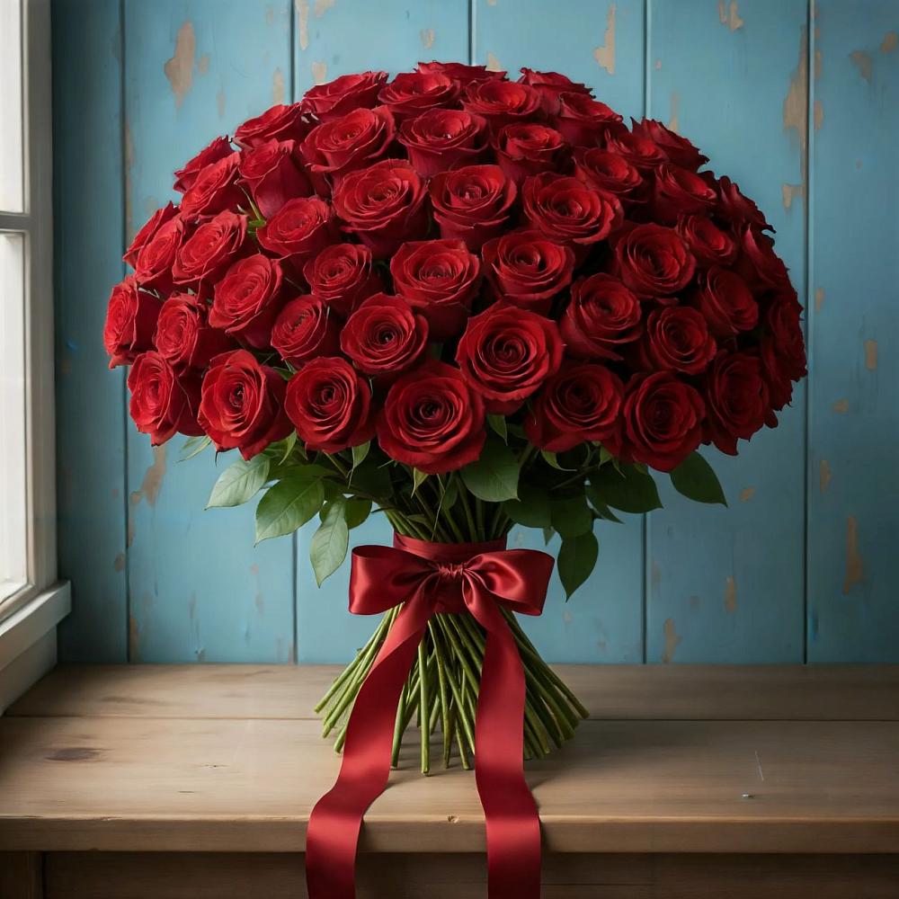 Букет Красные розы Блэк Меджик в Кантемировке