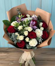 Букет цветов из:  Розы и Альстромерии в Кантемировке