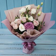 Букет цветов из:  Розы и Лизиантусы в Кантемировке