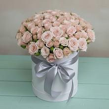 Цветочная композиция из Розы в шляпной коробке в Кантемировке