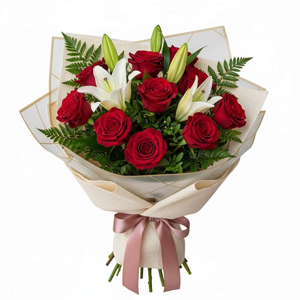 Букет цветов из: Лилии и Розы в Кантемировке