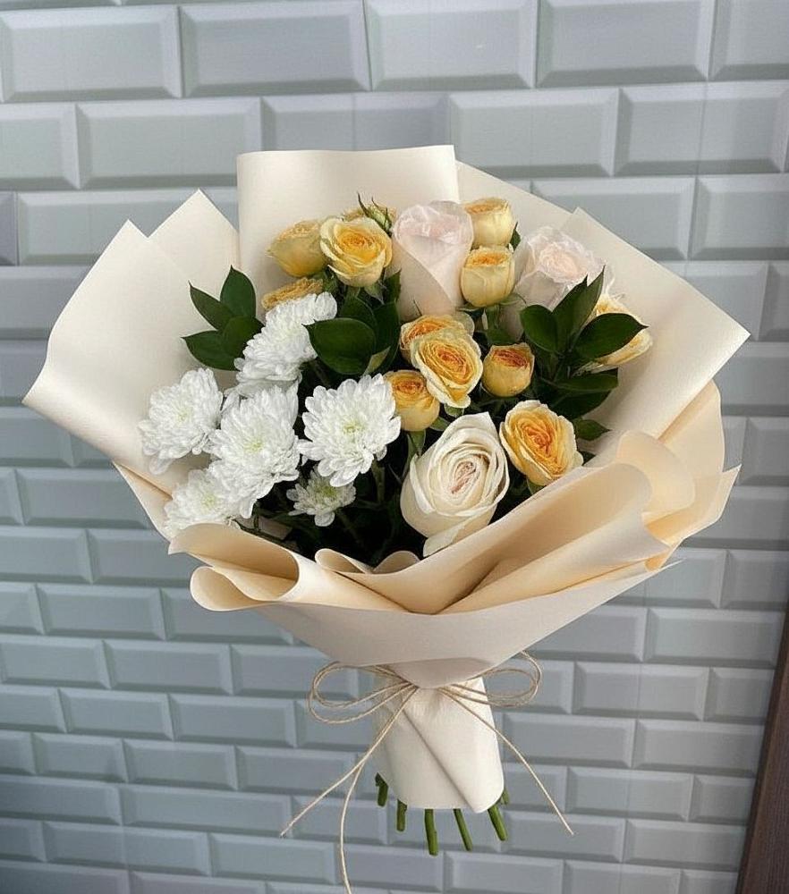 Букет цветов из: Розы и Хризантемы в Кантемировке
