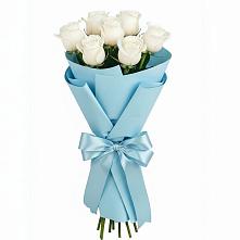 Букет 7 белых роз Проуд в Кантемировке