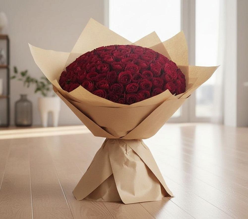 Букет 101 Красная роза в Кантемировке