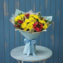 Букет цветов из:  Альстромерии и Хризантемы в Кантемировке