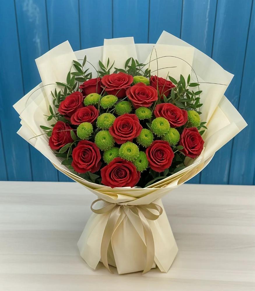 Букет цветов из: Розы и Хризантемы в Кантемировке