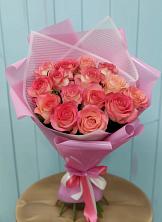 Букет 15 Розовых роз Равель в Кантемировке