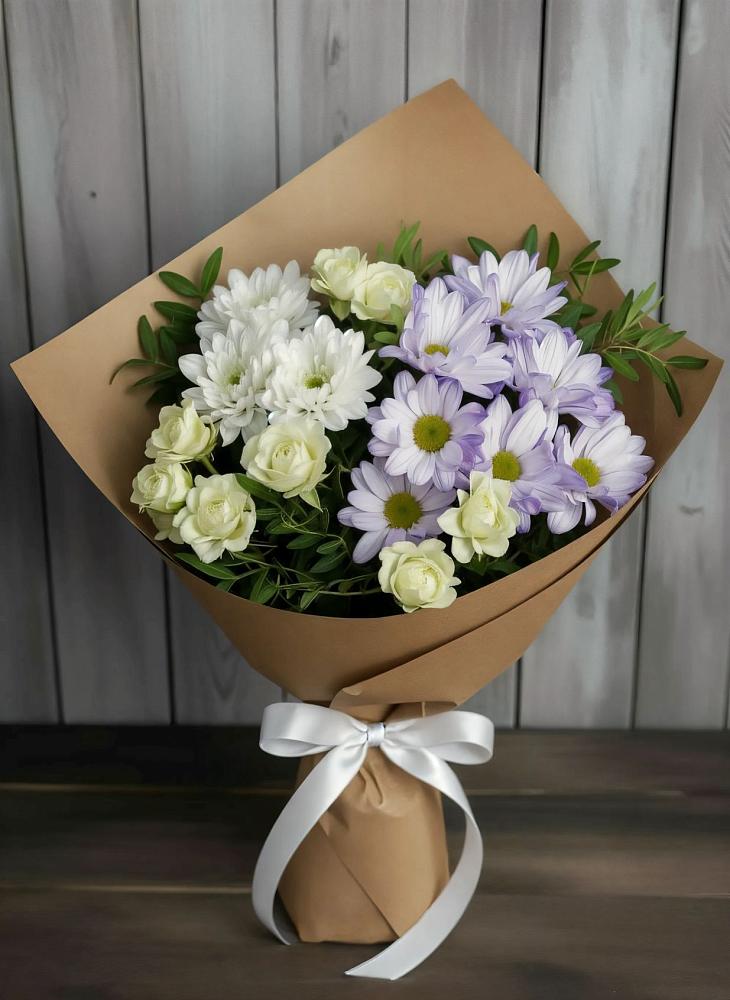 Букет цветов из: Хризантемы и Розы в Кантемировке